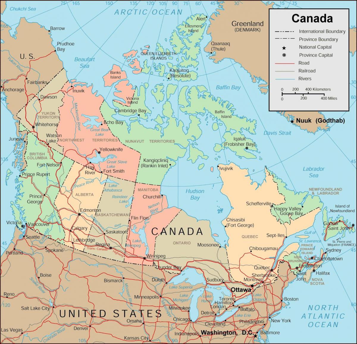 Canada Carte Avec Les Villes Carte Du Canada Et Des Villes Am Rique   Canada Carte Avec Les Villes 