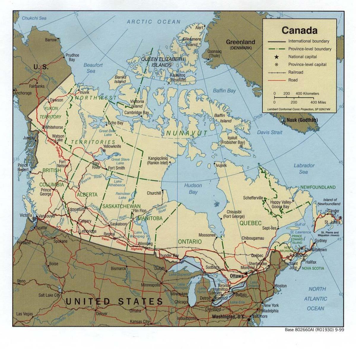 trans Canada highway carte