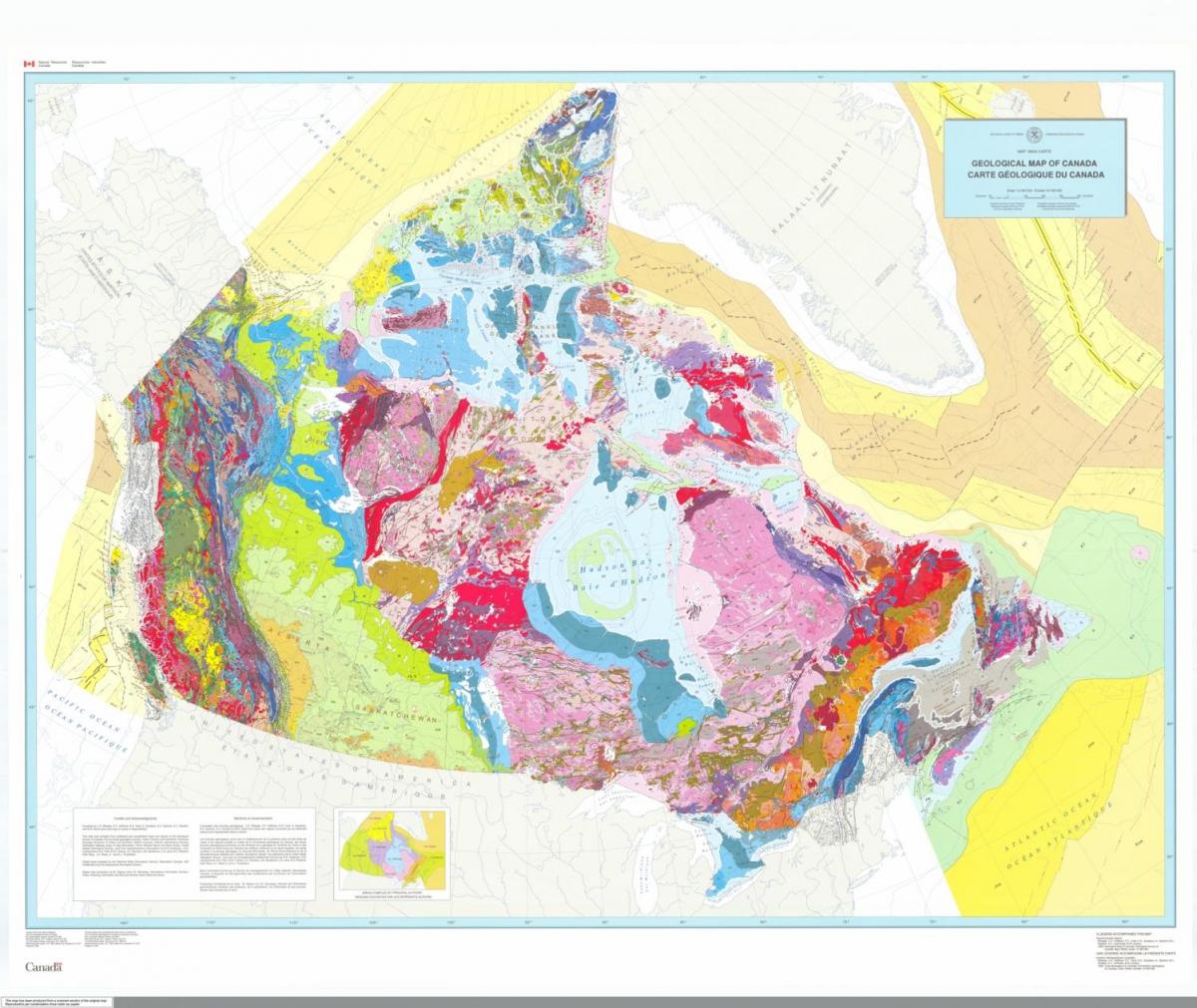 carte géologique du Canada