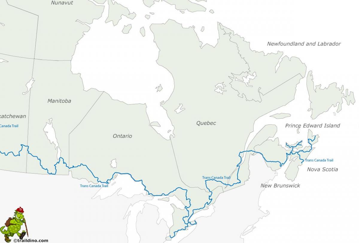 Canada carte des sentiers