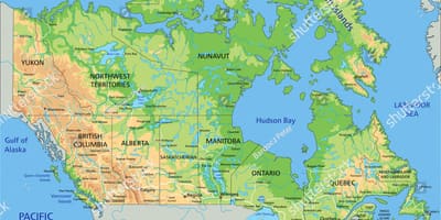 Bien étiquetés une carte du Canada