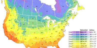 Canada de la température de la carte des zones