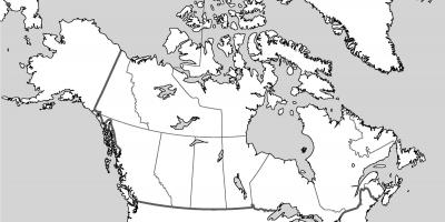 Une carte muette du Canada