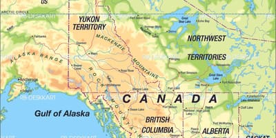 Carte détaillée de l'ouest du Canada