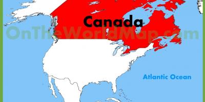 Canada carte de l'amérique du