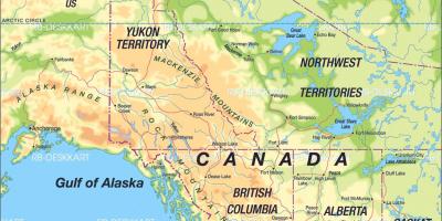Carte détaillée de l'ouest du Canada