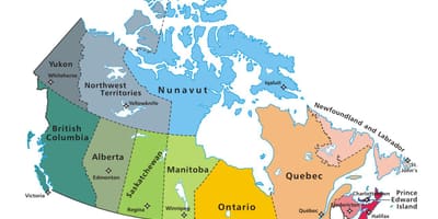 Carte du Canada à l'échelle