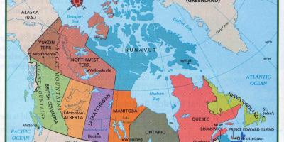 Carte du Canada et dans les grandes villes