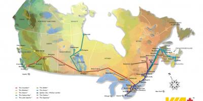 Canada du réseau ferroviaire de la carte