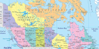 Carte du Canada orientale de la feuille de route