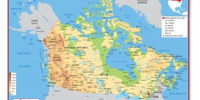 Carte du Canada, de la côte ouest