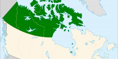 Le nord du Canada carte