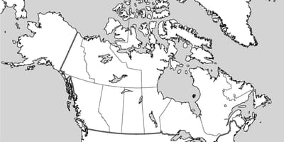 Carte muette du Canada à l'étiquette