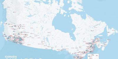 Canada stations de ski de la carte
