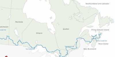 Canada carte des sentiers